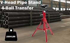 Применение V-образной четырехроликовой складной регулируемой опоры для труб Remmers Atlant 1/8-12 Применение V-образной четырехроликовой складной регулируемой опоры для труб Remmers Atlant 1/8-12