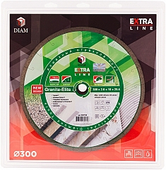 Упаковка алмазного отрезного диска Diam Extra Line 1A1R Корона Granite-Elite 300 мм